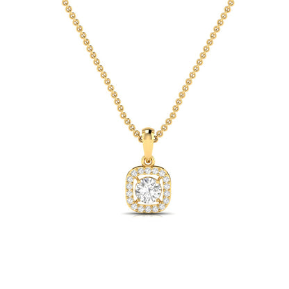 Contemporary Square Diamond Pendant (without Chain)