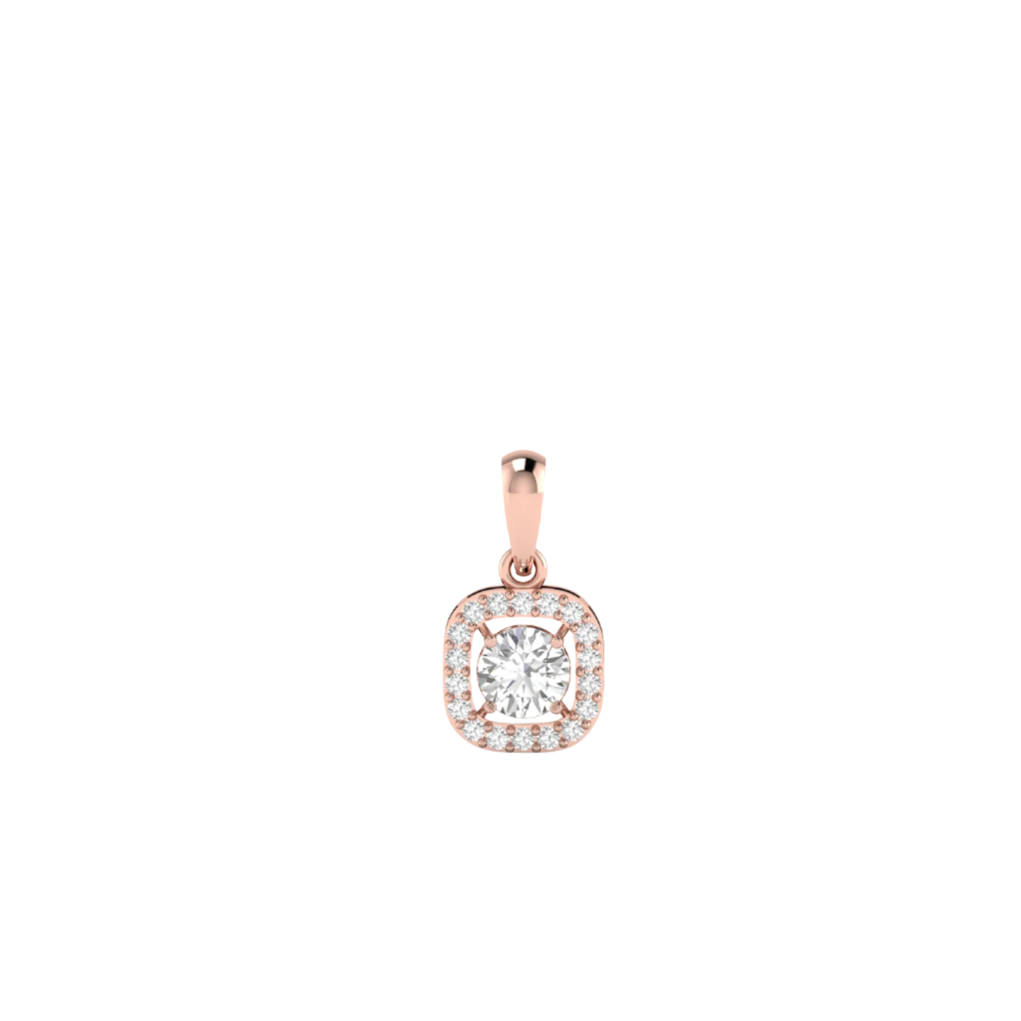 Contemporary Square Diamond Pendant (without Chain)