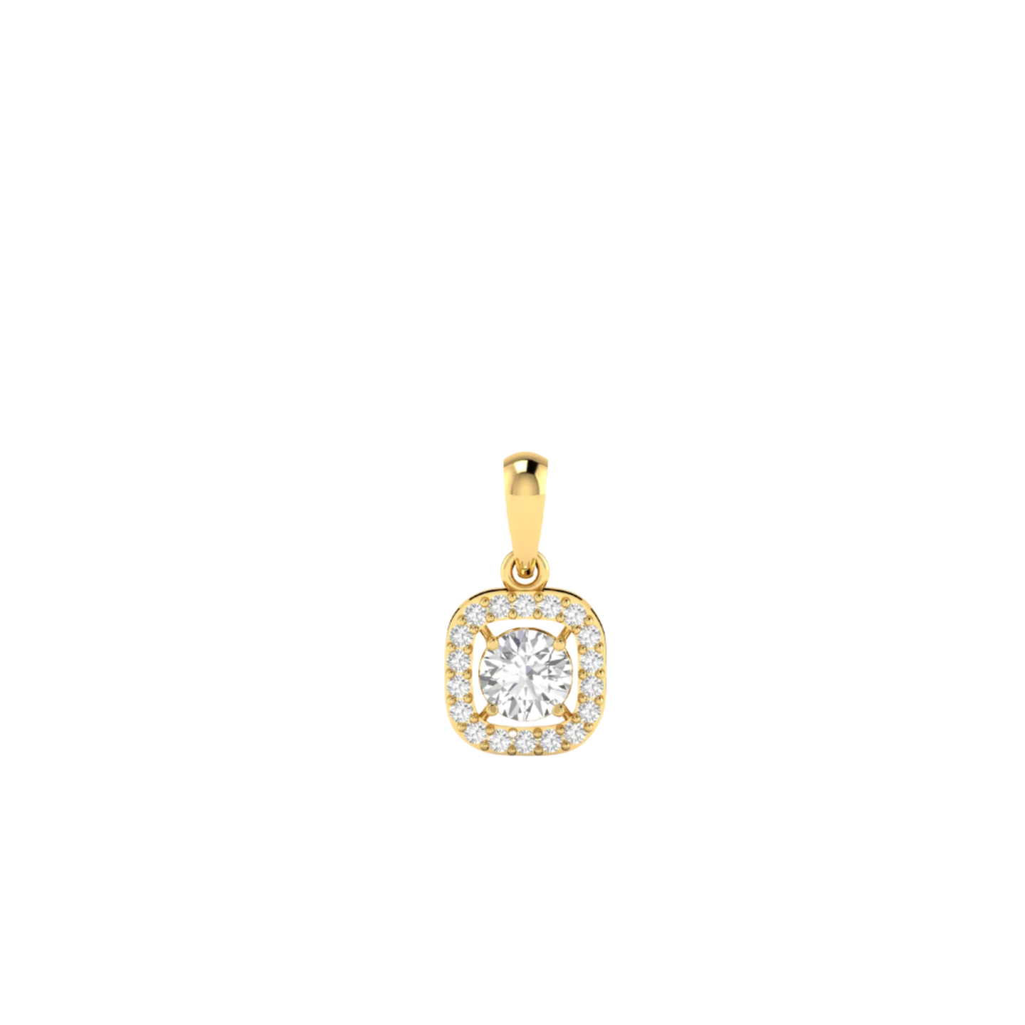 Contemporary Square Diamond Pendant (without Chain)