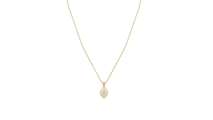 Diamond Floral Filigree Pendant (withtout Chain)