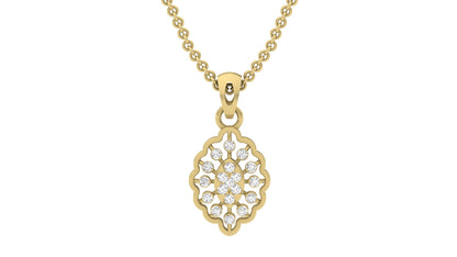 Diamond Floral Filigree Pendant (withtout Chain)