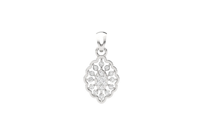 Diamond Floral Filigree Pendant (withtout Chain)