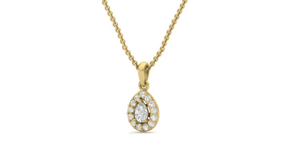 Luminous Pear-Cut Diamond Pendant (without Chain)