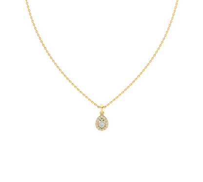 Luminous Pear-Cut Diamond Pendant (without Chain)