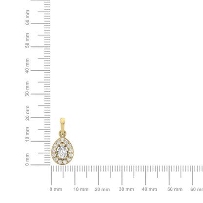 Luminous Pear-Cut Diamond Pendant (without Chain)