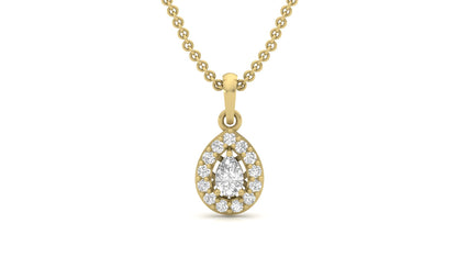 Luminous Pear-Cut Diamond Pendant (without Chain)