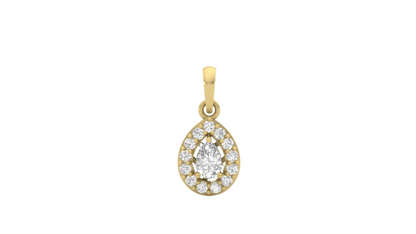 Luminous Pear-Cut Diamond Pendant (without Chain)