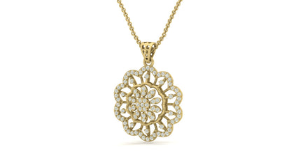 Whispering Leaf Diamond Pendant (without Chain)