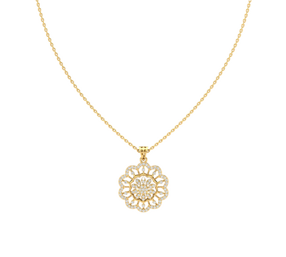 Whispering Leaf Diamond Pendant (without Chain)