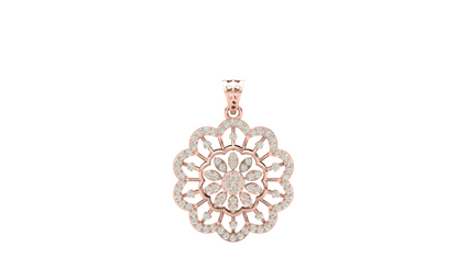 Whispering Leaf Diamond Pendant (without Chain)