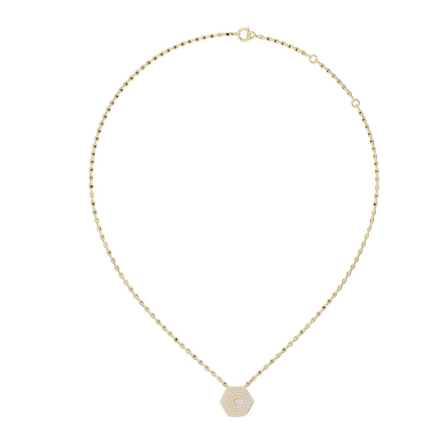 Cosmic Honeycomb Diamond Pendant (without Chain)