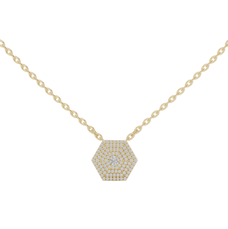Cosmic Honeycomb Diamond Pendant (without Chain)