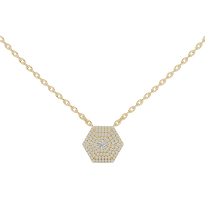 Cosmic Honeycomb Diamond Pendant (without Chain)