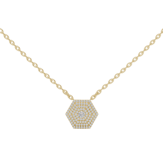 Cosmic Honeycomb Diamond Pendant (without Chain)