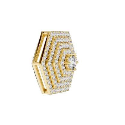 Cosmic Honeycomb Diamond Pendant (without Chain)