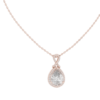 Infinity Teardrop Diamond Pendant (without Chain)