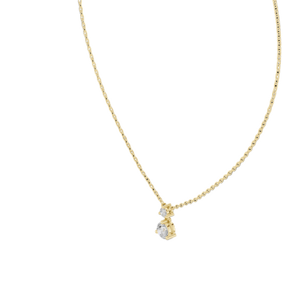 Serene Duet Diamond Pendant (with Chain)