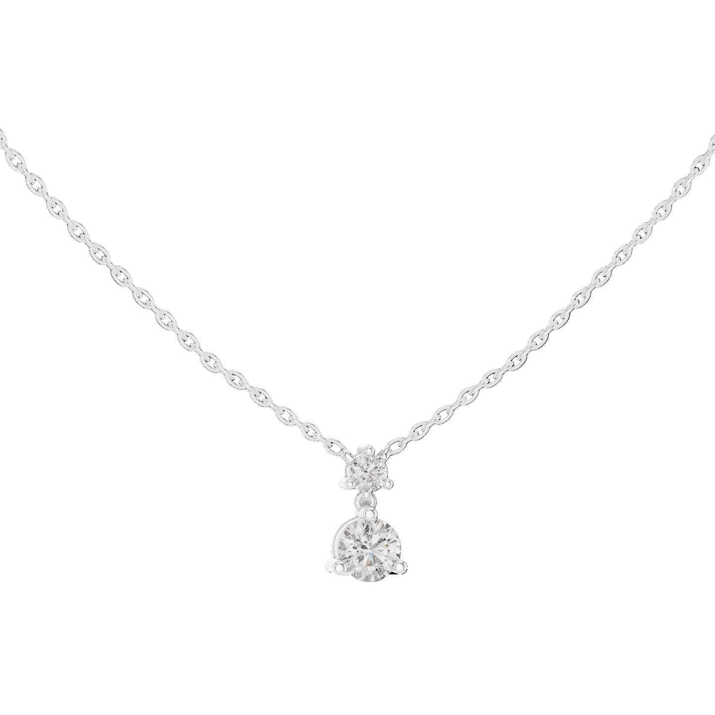 Serene Duet Diamond Pendant (with Chain)