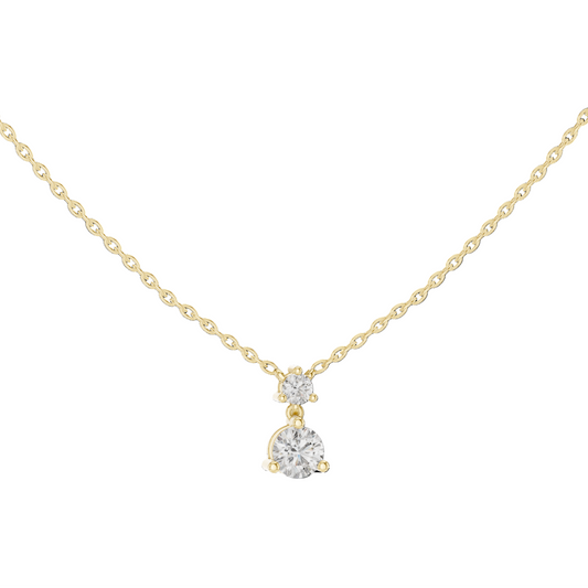 Serene Duet Diamond Pendant (with Chain)