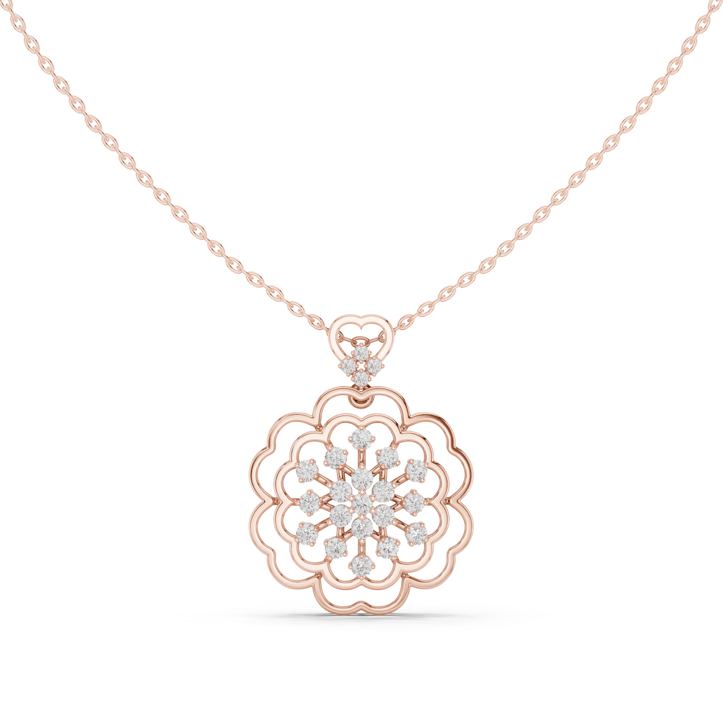Wildflower Sunburst Diamond Pendant (without Chain)