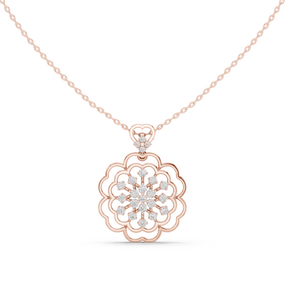 Wildflower Sunburst Diamond Pendant (without Chain)