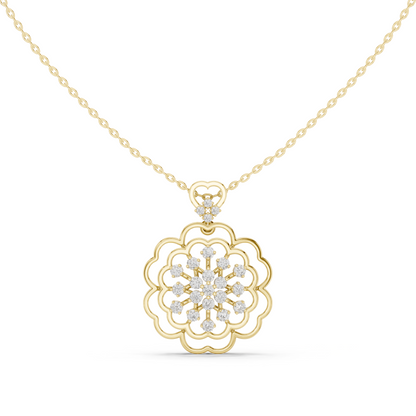 Wildflower Sunburst Diamond Pendant (without Chain)