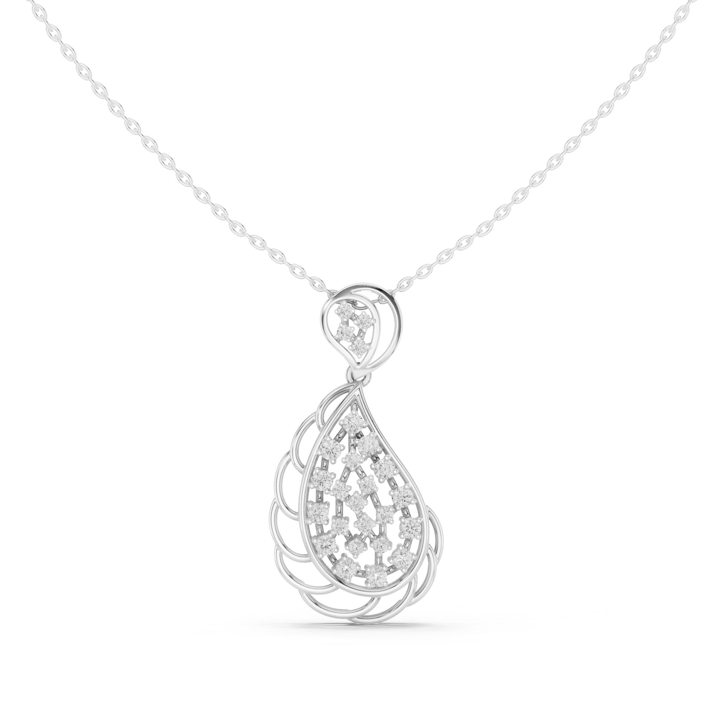 Golden Whisper Diamond Pendant (without Chain)