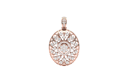 Intricate Floral Diamond Pendant (without Chain)