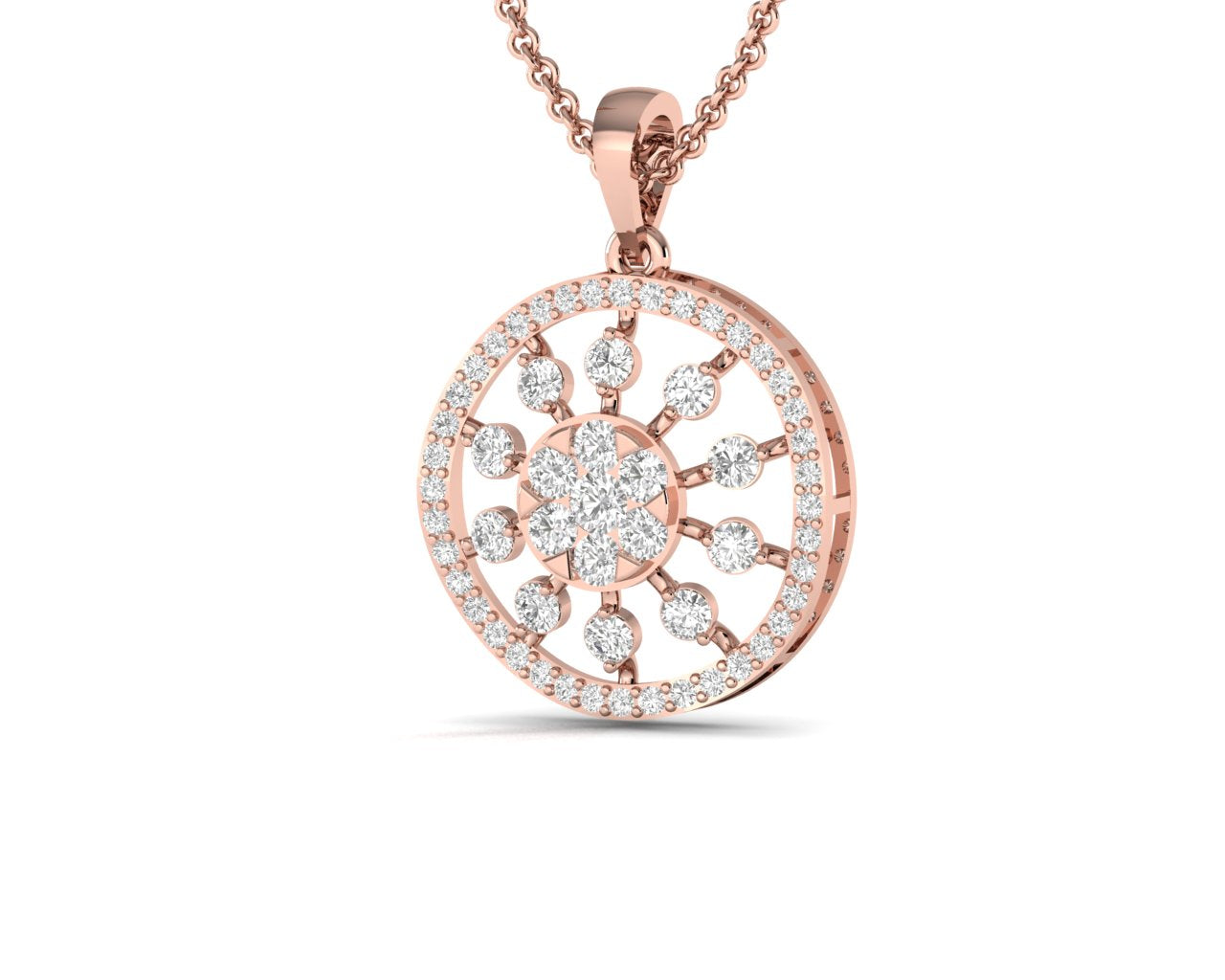 Sunburst Diamond Pendant (without Chain)