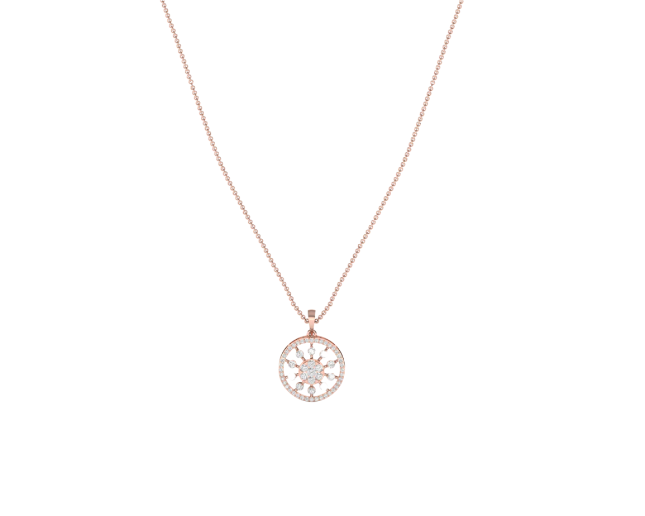 Sunburst Diamond Pendant (without Chain)