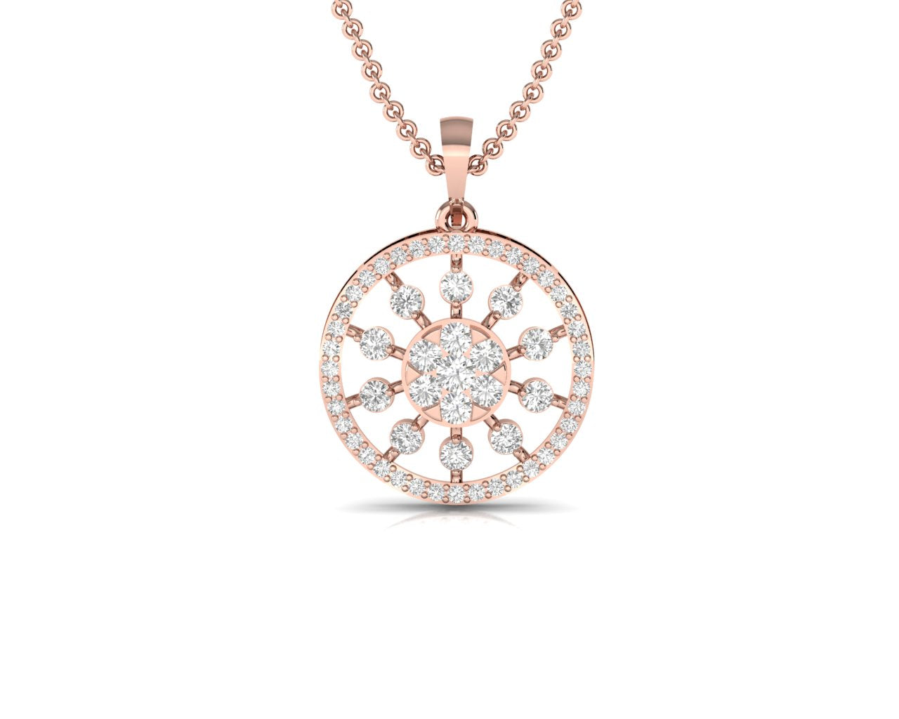 Sunburst Diamond Pendant (without Chain)