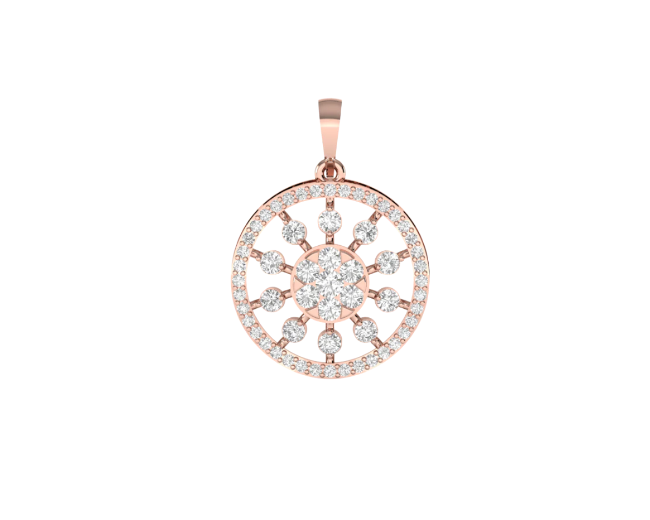 Sunburst Diamond Pendant (without Chain)