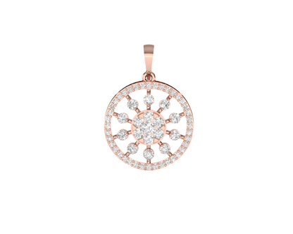 Sunburst Diamond Pendant (without Chain)