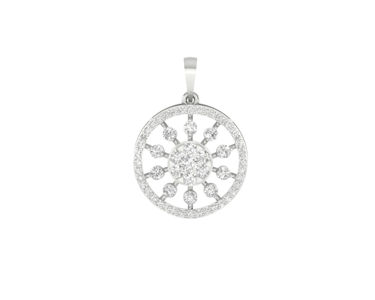 Sunburst Diamond Pendant (without Chain)