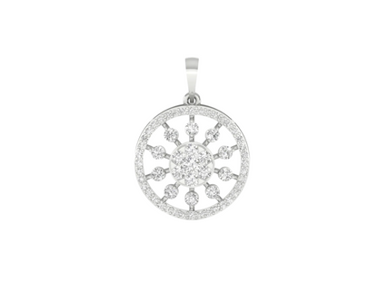 Sunburst Diamond Pendant (without Chain)