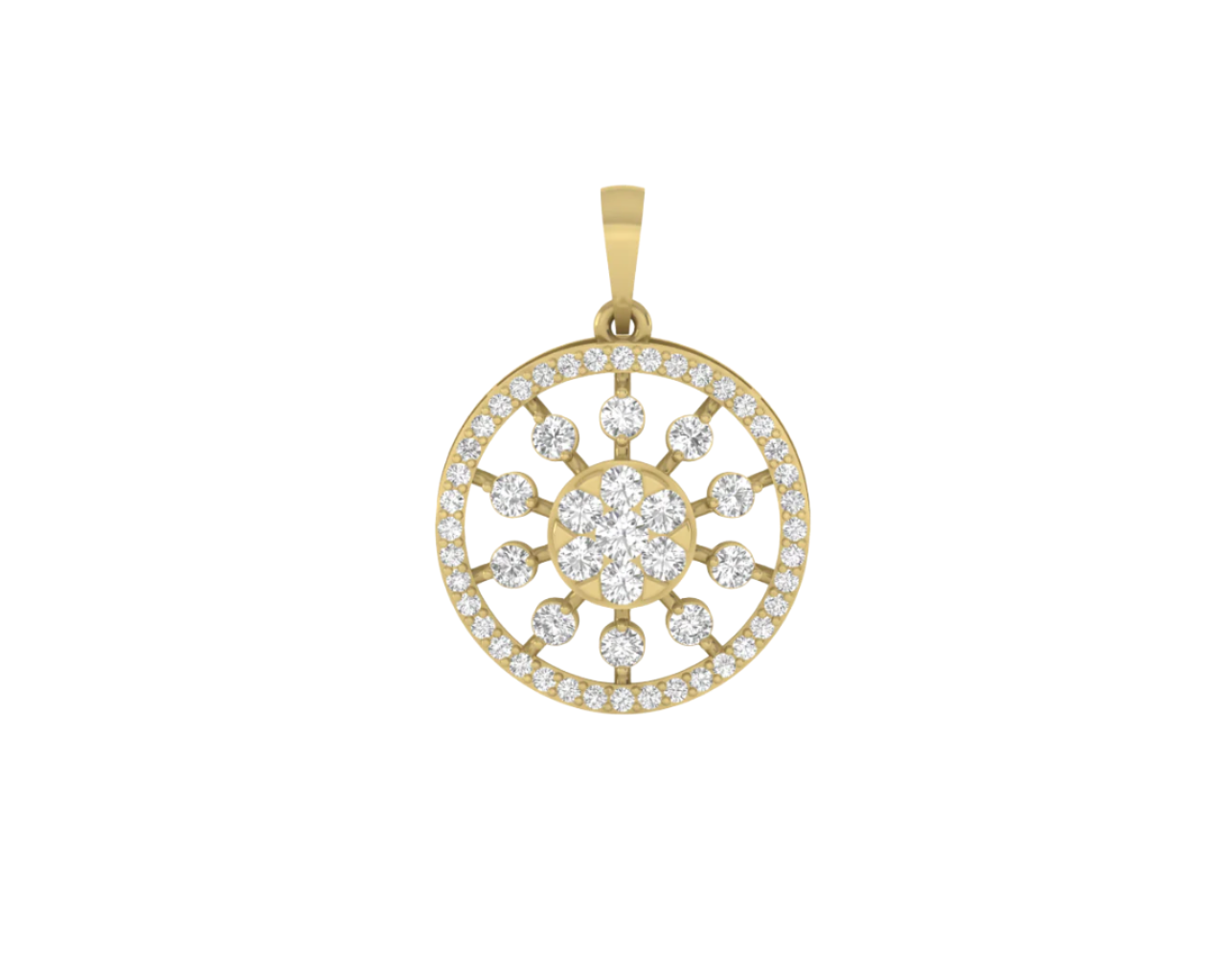 Sunburst Diamond Pendant (without Chain)
