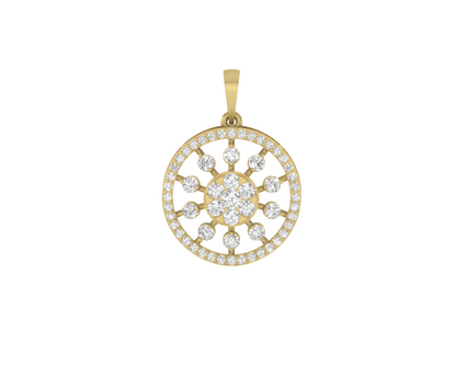 Sunburst Diamond Pendant (without Chain)
