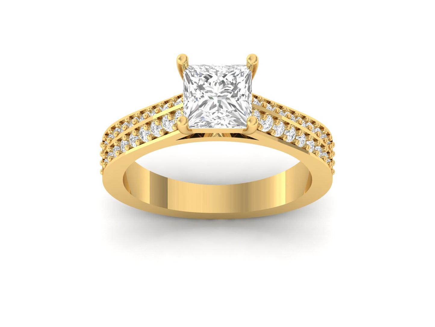 1.50 Carat Princess Cut Engagement Ring