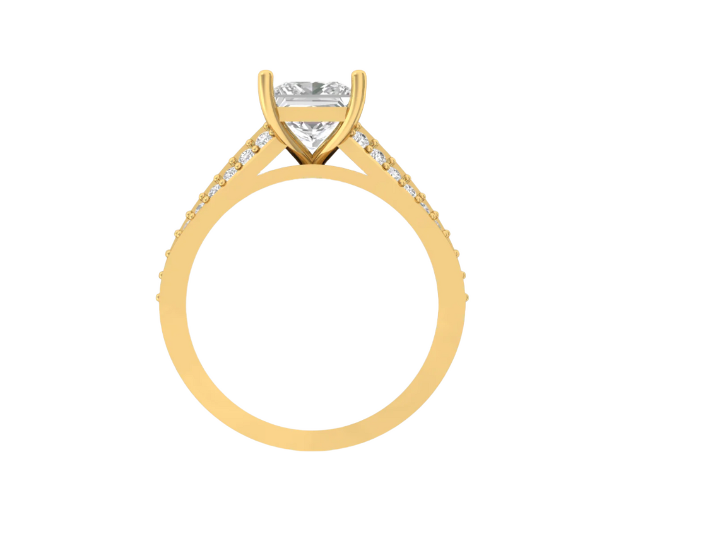 1.50 Carat Princess Cut Engagement Ring