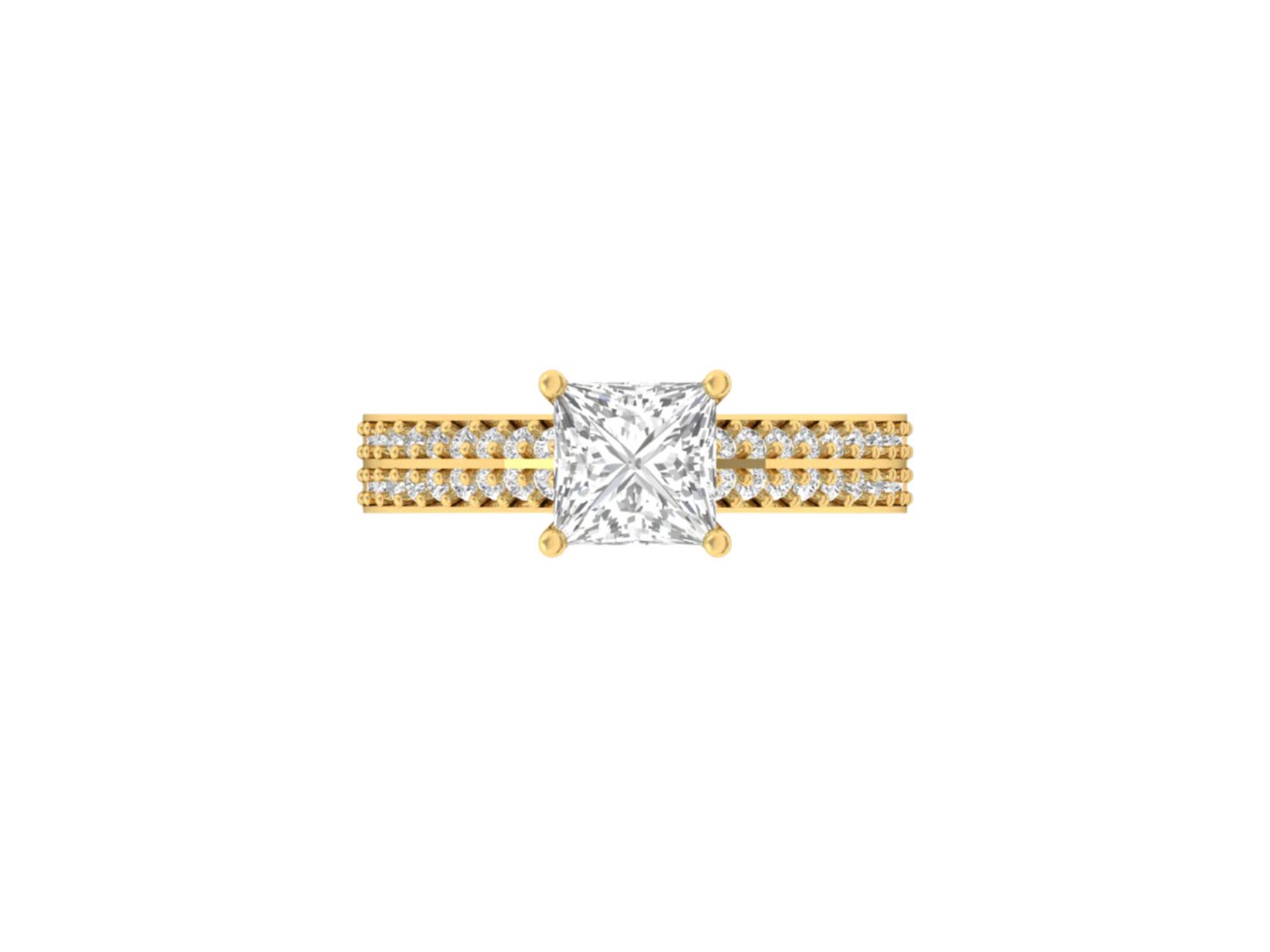 1.50 Carat Princess Cut Engagement Ring