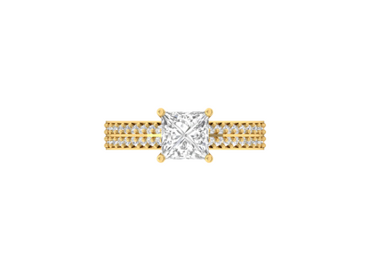 1.50 Carat Princess Cut Engagement Ring