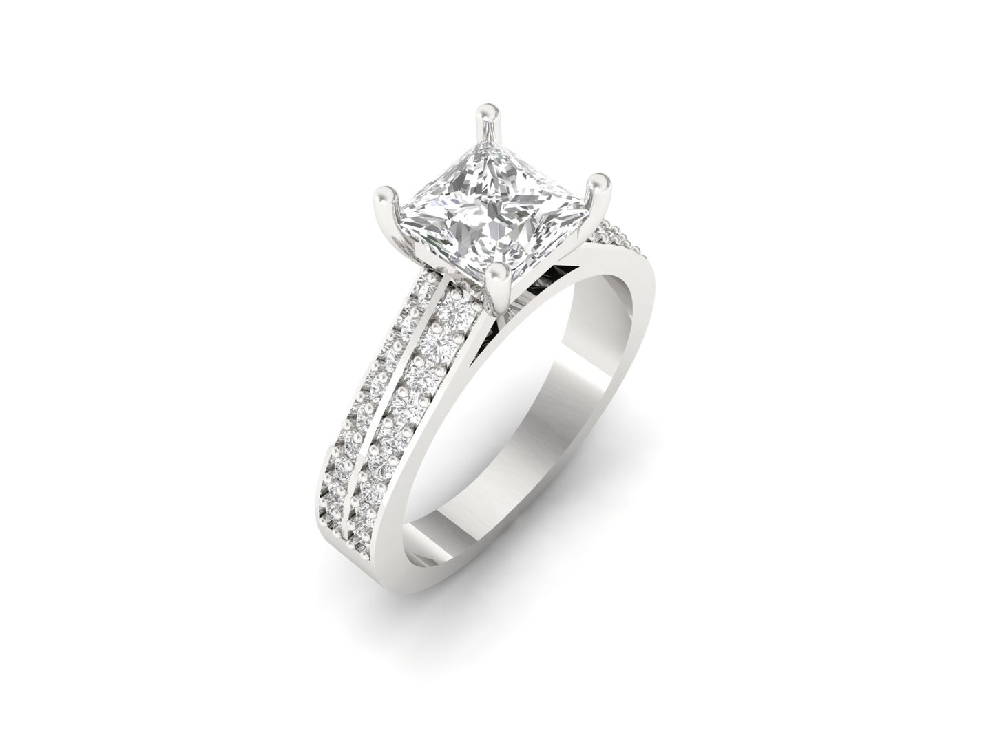 1.50 Carat Princess Cut Engagement Ring