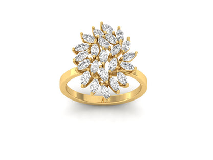Marquise-Cut Diamonds Cocktail Ring