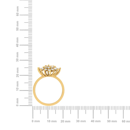 Marquise-Cut Diamonds Cocktail Ring