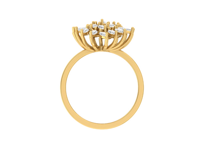 Marquise-Cut Diamonds Cocktail Ring