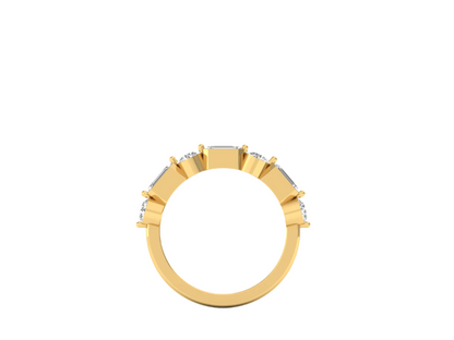 Mix Cut Diamond Band Ring