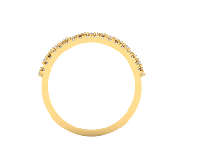 Triple Row Diamond Band Ring