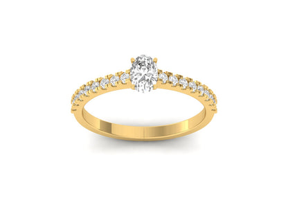 0.50 Carat Oval with Diamond Band