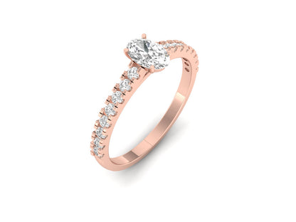 0.50 Carat Oval with Diamond Band