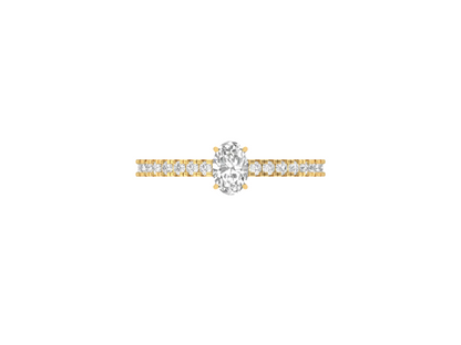 0.50 Carat Oval with Diamond Band